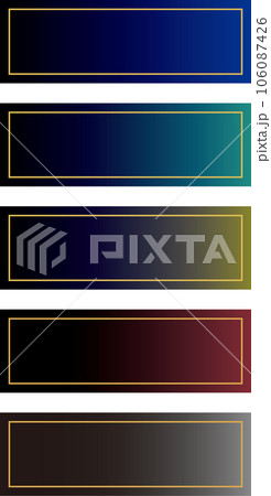 虹色のグラデーションフレームセット 106087426
