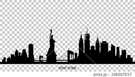 アメリカ、ニューヨークの街並みの風景による背景素材 106087657