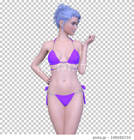 ビキニ姿の女性のイラスト素材 [106088150] - PIXTA