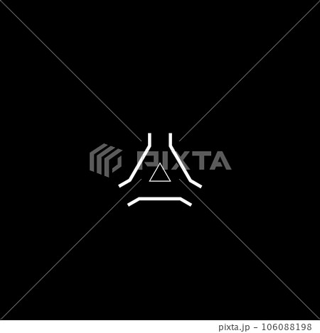 Cyberpunk style triangle aim, futuristic GUI triangle target Cyberpunk style triangle aim, futuristic GUI triangle target 106088198