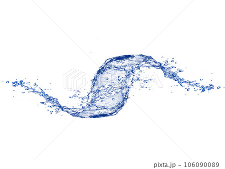 抽象的な青い水しぶきの3dイラスト 抽象的な青い水しぶきの3dイラスト 106090089
