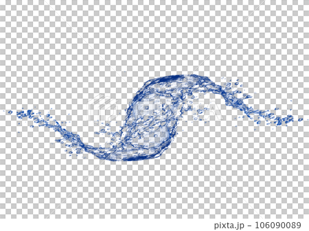 抽象的な青い水しぶきの3dイラスト 抽象的な青い水しぶきの3dイラスト 106090089