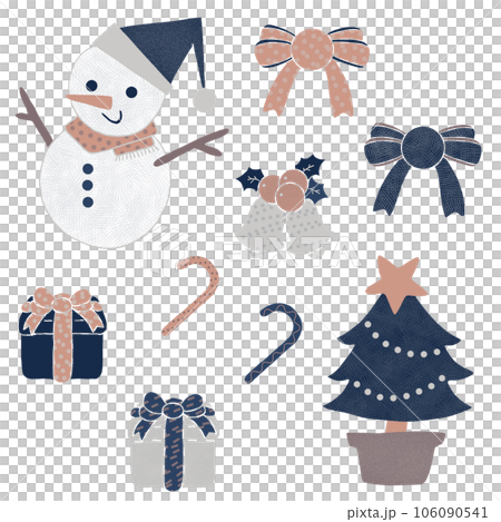 Christmas accessory illustration set chic color 106090541