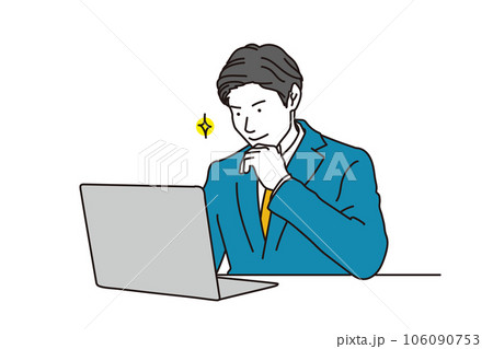 仕事でひらめくアジア人ビジネスマン 106090753