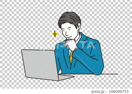 仕事でひらめくアジア人ビジネスマン 106090753