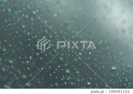 Water droplet on the car glass with hydrophobic treatment 106091102