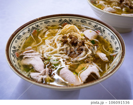noodles soup with seafood and pork noodles soup with seafood and pork 106091536