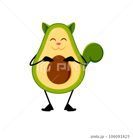 Cartoon mexican avocado avocat character....のイラスト素材 [106091625] - PIXTA