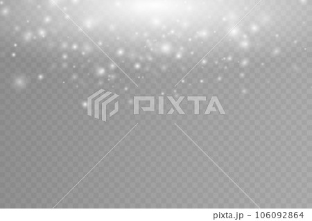 Dust light. Bokeh light lights effect background. Abstract magic light dust effect. Christmas lights. Glowing flying dust. 106092864