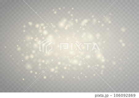 Golden dust light. Bokeh light lights effect background. Abstract magic light dust effect. Christmas lights. Glowing flying dust. Golden dust light. Bokeh light lights effect background. Abstract magic light dust effect. Christmas lights. Glowing flying dust. 106092869
