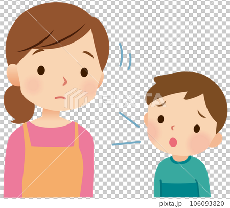 母親に相談する子ども　話す　親子　悩み 106093820