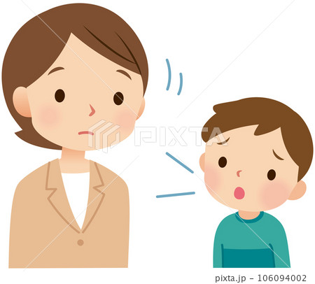 先生に相談する子ども　話す　いじめ　悩み 106094002
