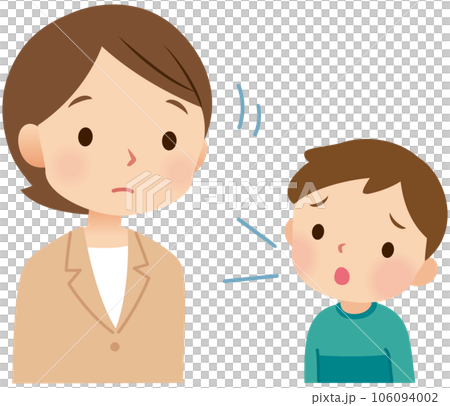 先生に相談する子ども　話す　いじめ　悩み 106094002