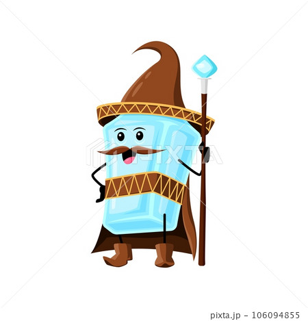 Cartoon Halloween pulque wizard and mage character. Isolated vector whimsical bottle personage wear sorcerer hat and cape casting a spell of enchantment. Mystical flask with traditional mexican drink Cartoon Halloween pulque wizard and mage character. Isolated vector whimsical bottle personage wear sorcerer hat and cape casting a spell of enchantment. Mystical flask with traditional mexican drink 106094855