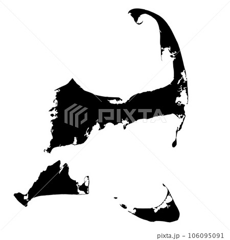 Map of Cape Cod. Massachusetts Beach Ocean sign. Flat style. 106095091