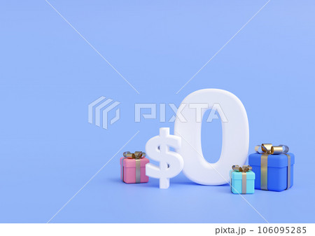 3DCG|無料・タダ・$0・プレゼント・特典・キャンペーンの背景素材 3DCG|無料・タダ・$0・プレゼント・特典・キャンペーンの背景素材 106095285