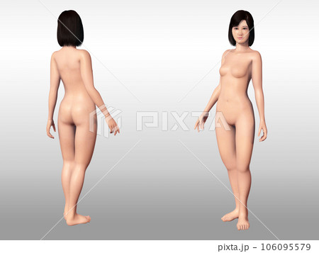 女性 裸 人体 CGイラスト BG 女性 裸 人体 CGイラスト BG 106095579
