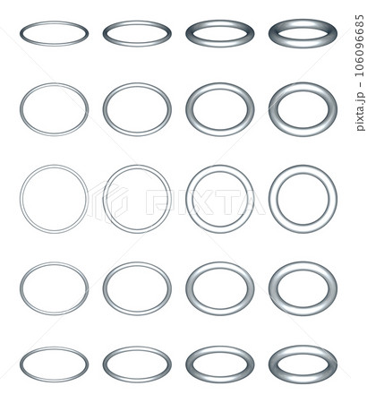 立体(3D)「Donuts multi-angle/ドーナツ・輪・環」シルバー,銀 立体(3D)「Donuts multi-angle/ドーナツ・輪・環」シルバー,銀 106096685