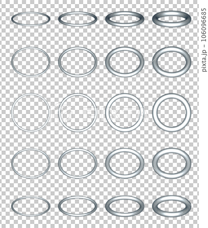 立体(3D)「Donuts multi-angle/ドーナツ・輪・環」シルバー,銀 立体(3D)「Donuts multi-angle/ドーナツ・輪・環」シルバー,銀 106096685
