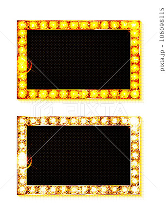 Retro frame with light bulb. Retro frame with light bulb. 106098115