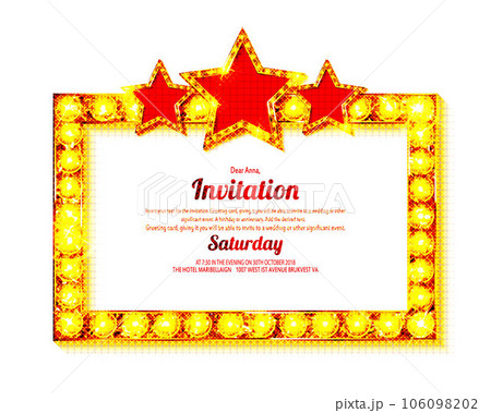 Retro rectangular banner sign with frame 106098202