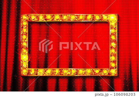 Retro rectangular banner sign with frame 106098203