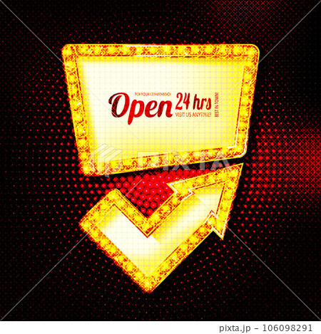 Open 24 hours.のイラスト素材 [106098291] - PIXTA