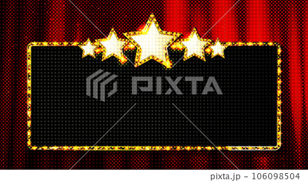 Retro rectangular banner sign 106098504