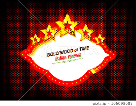 Bollywood indian cinema vector banner Bollywood indian cinema vector banner 106098685