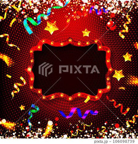 Glowing lights retro frame design Glowing lights retro frame design 106098739