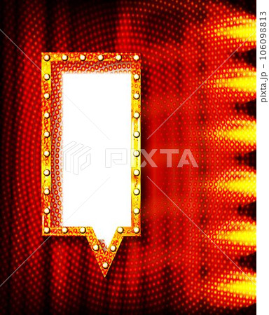 Shining isolated retro bulb light frame 106098813