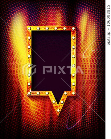 Shining isolated retro bulb light frame Shining isolated retro bulb light frame 106098815
