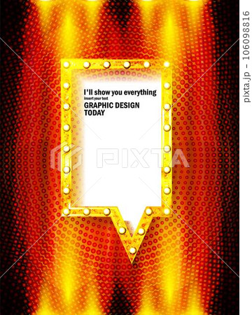 Shining isolated retro bulb light frame Shining isolated retro bulb light frame 106098816