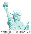 Liberty Statue, NYC, concept threat of democracy	 106102374