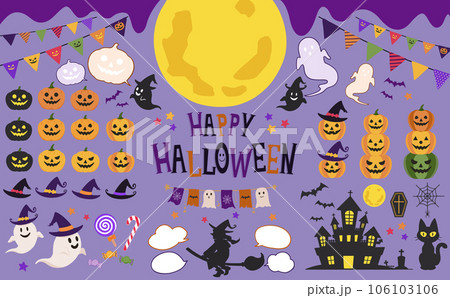 ハロウィン素材 背景紫 ハロウィン素材 背景紫 106103106