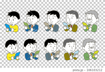 所有年齡段的男性都在使用智能手機 106103212