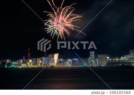 わっしょい百万夏まつり前夜祭の美しい打上花火大会2023 106105368