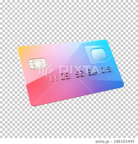 3D pastel credit card business isolated on white background 106105495