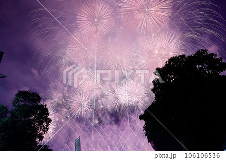 2023年8月6日の今治市　おんまく花火　無料席より 106106536