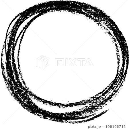 Chalk or Charcoal Hand Drawn Round Frame Chalk or Charcoal Hand Drawn Round Frame 106106713