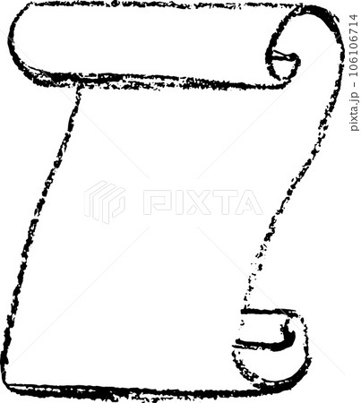 Chalk Ancient Scroll Parchment Illustration 106106714