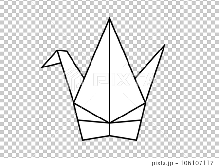 Japanese style icon [crane origami] vector illustration 106107117