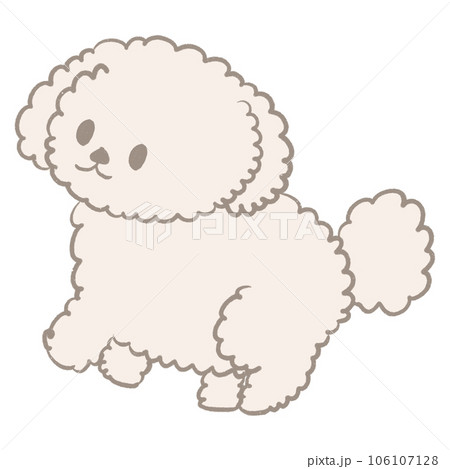 Dogs collection. Illustration of funny cartoon different style dogs in trendy flat style. Isolated on white. 106107128