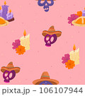 Dia de los Muertos seamless pattern 106107944