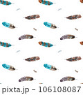 Seamless abstract pattern with bird feathers 106108087