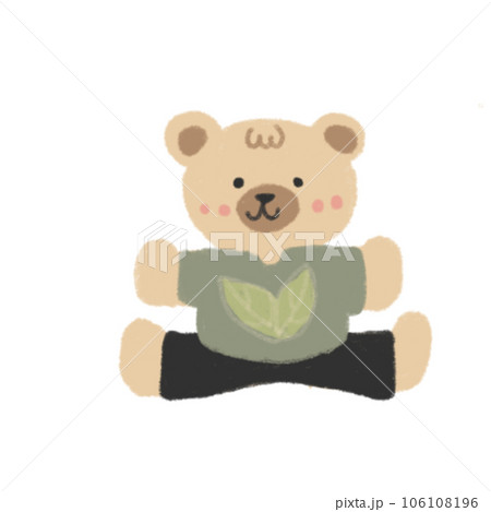 Cute cartoon pastel doodle hand draw bear 106108196