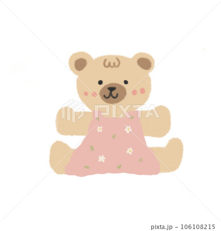 Cute cartoon pastel doodle hand draw bear Cute cartoon pastel doodle hand draw bear 106108215