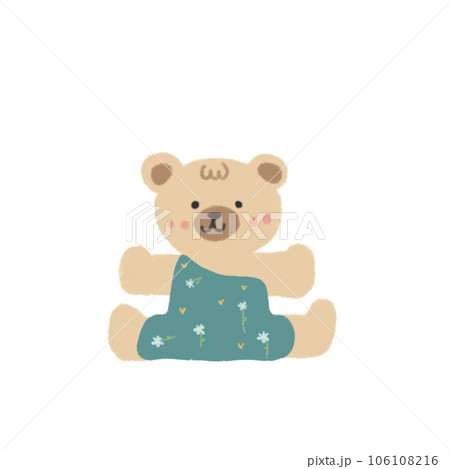 Cute cartoon pastel doodle hand draw bear Cute cartoon pastel doodle hand draw bear 106108216