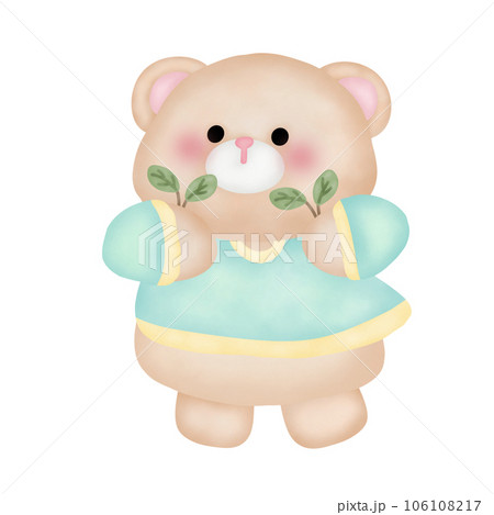 Cute cartoon pastel doodle hand draw bear Cute cartoon pastel doodle hand draw bear 106108217