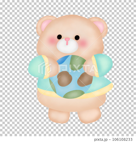 Cute cartoon pastel doodle hand draw bear 106108233